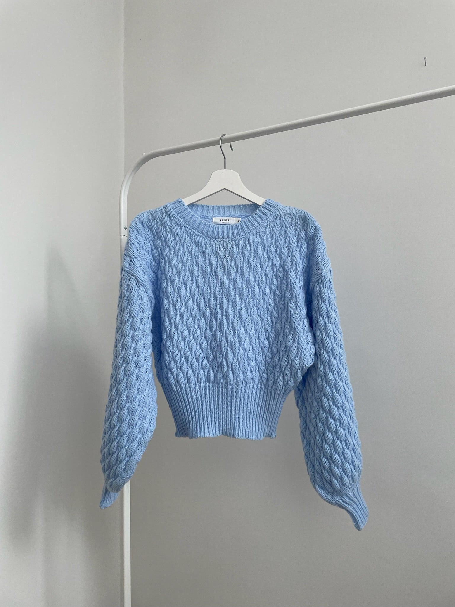 Pullover Thalia – strukturierter Strickpullover mit Ballonärmeln