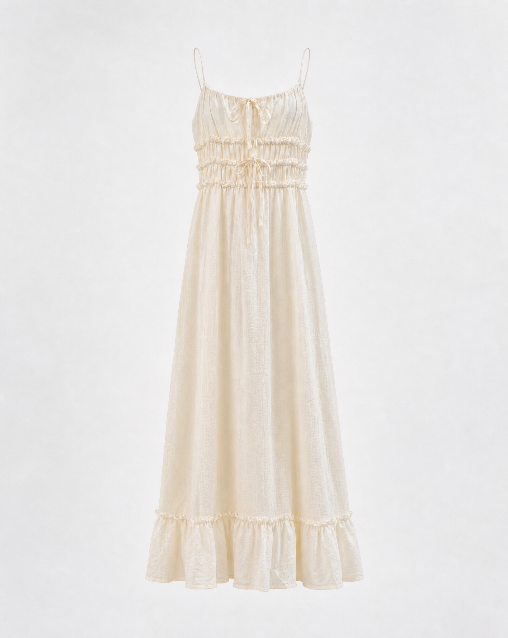 Maxikleid Aline mit Raffdetails