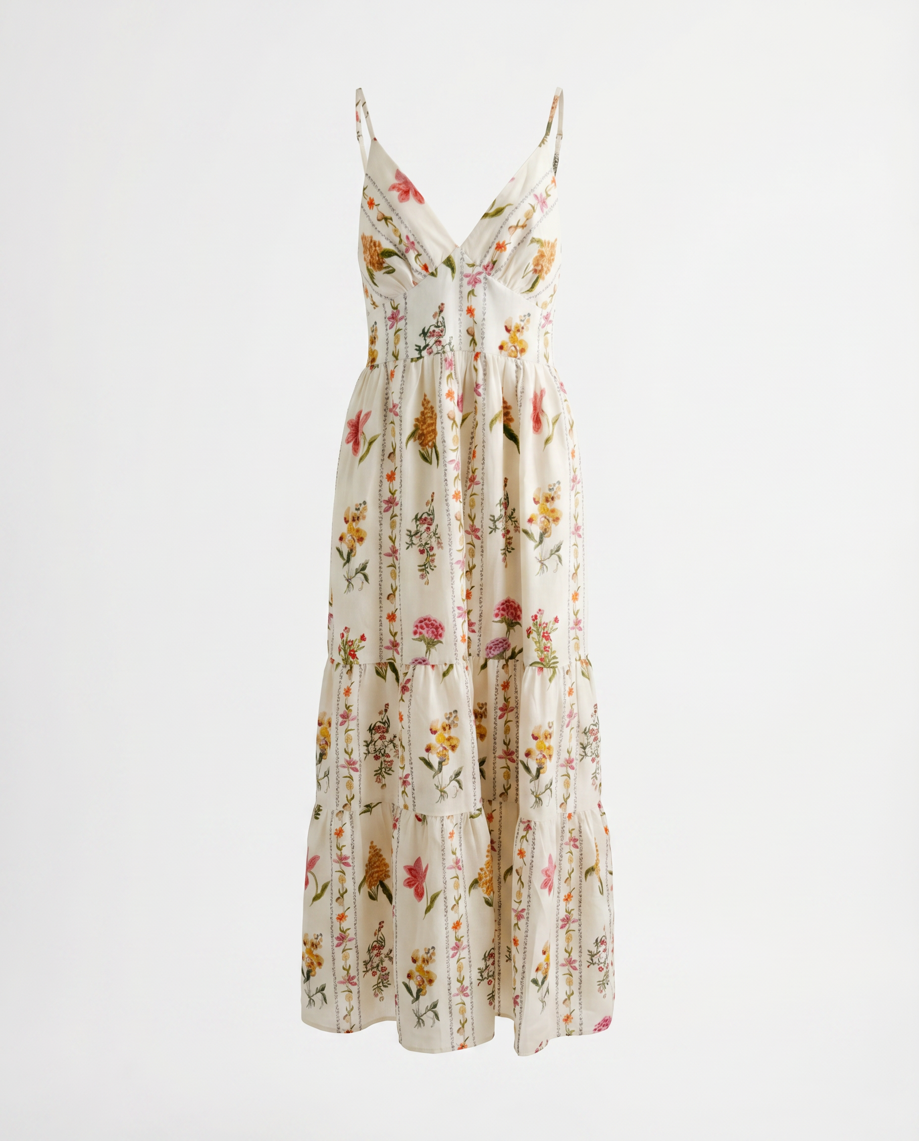 Kleid Emilia Packshot – florales Maxikleid mit Spaghettiträgern, soulsiders
