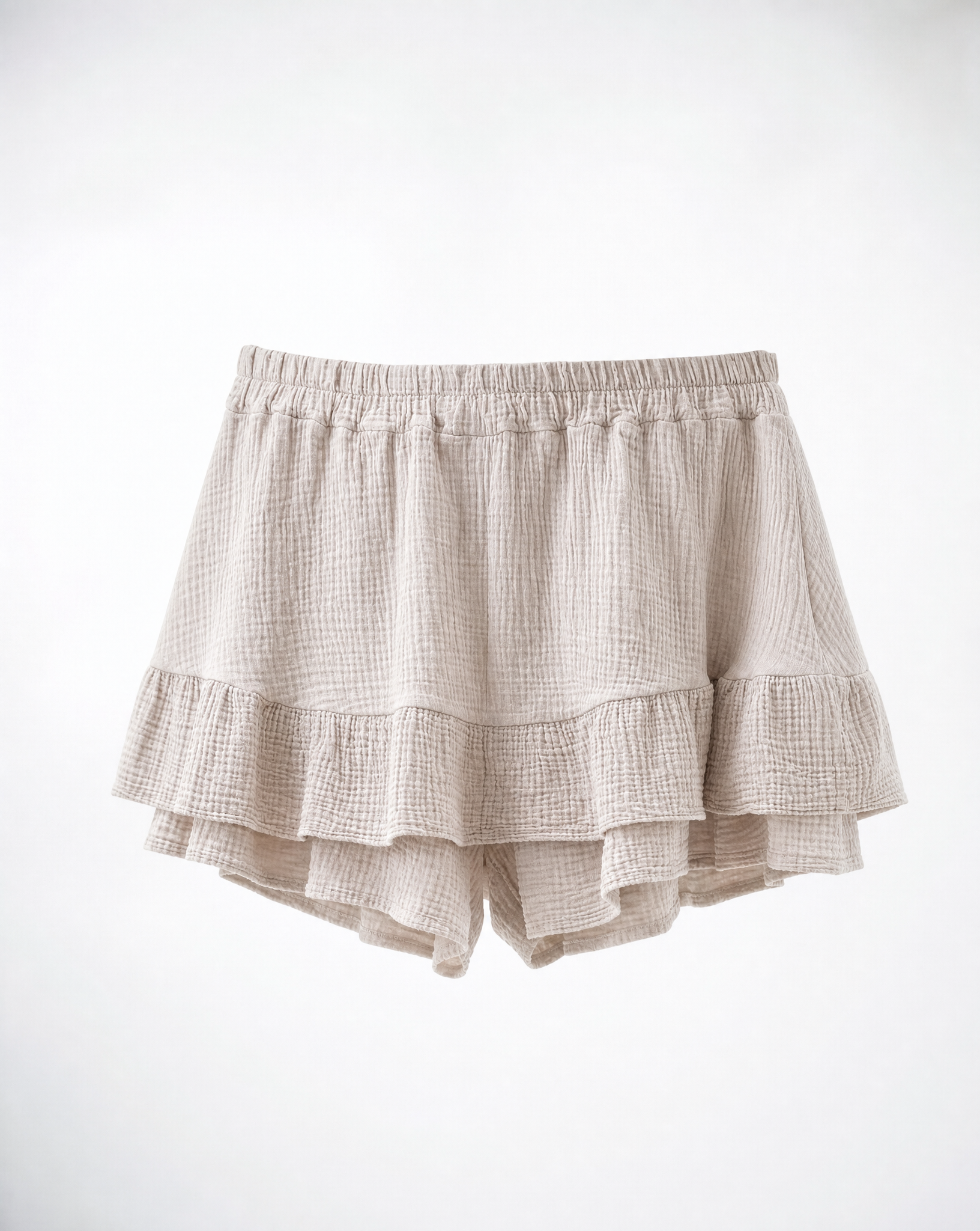Musselinshorts Cilia Beige - Packshot Rückseite
