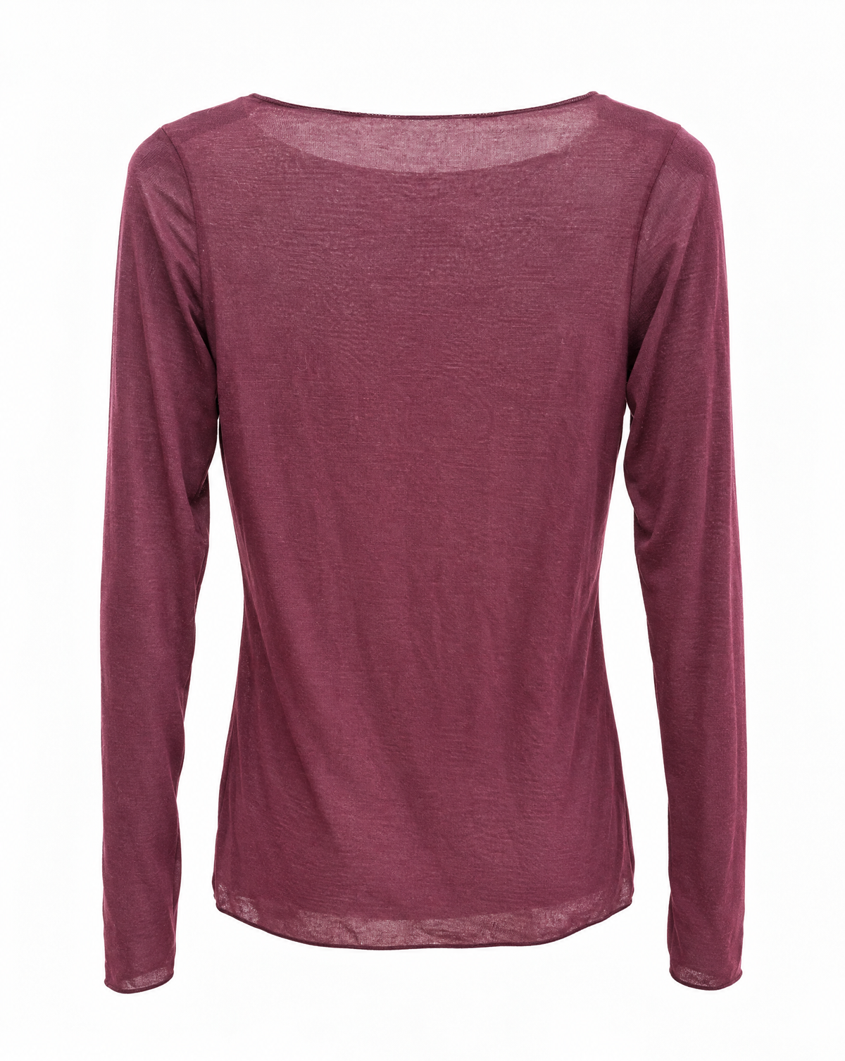 Longsleeve Cashmere Burgundy - Packshot Rückseite