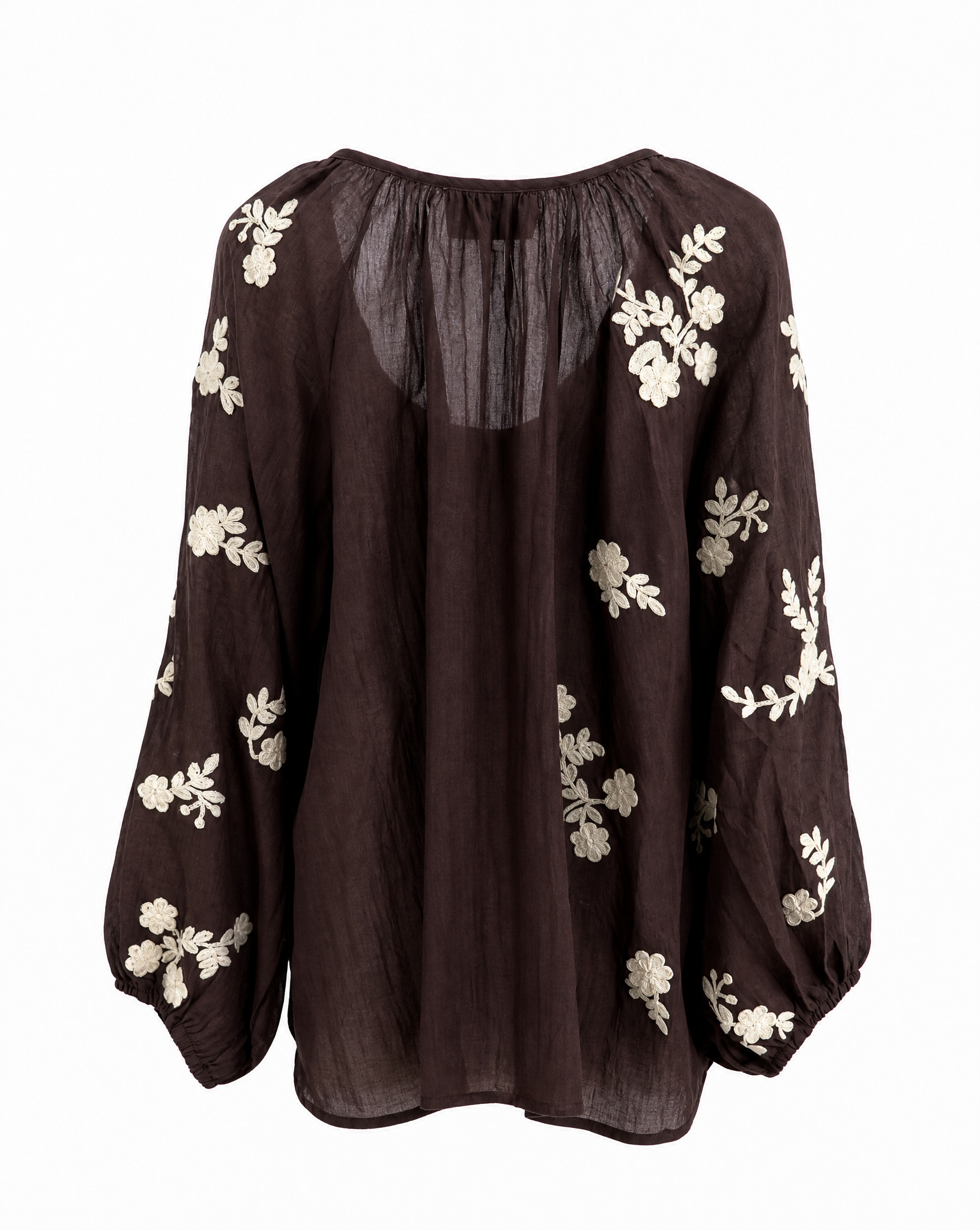 Bluse Agi Braun/Beige Packshot hinten