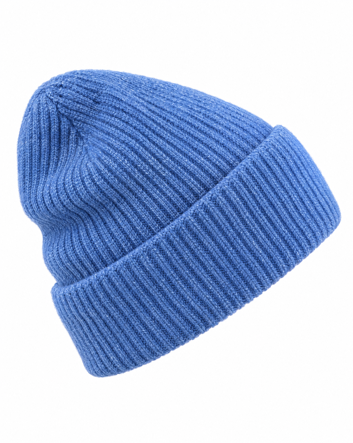 Strickmütze Cosy Crown in Blau - Packshot Seitenansicht