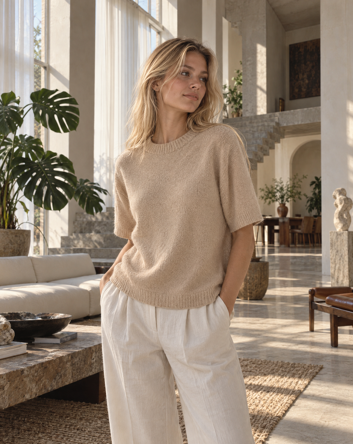 Pullunder Lio Beige - Tragebild