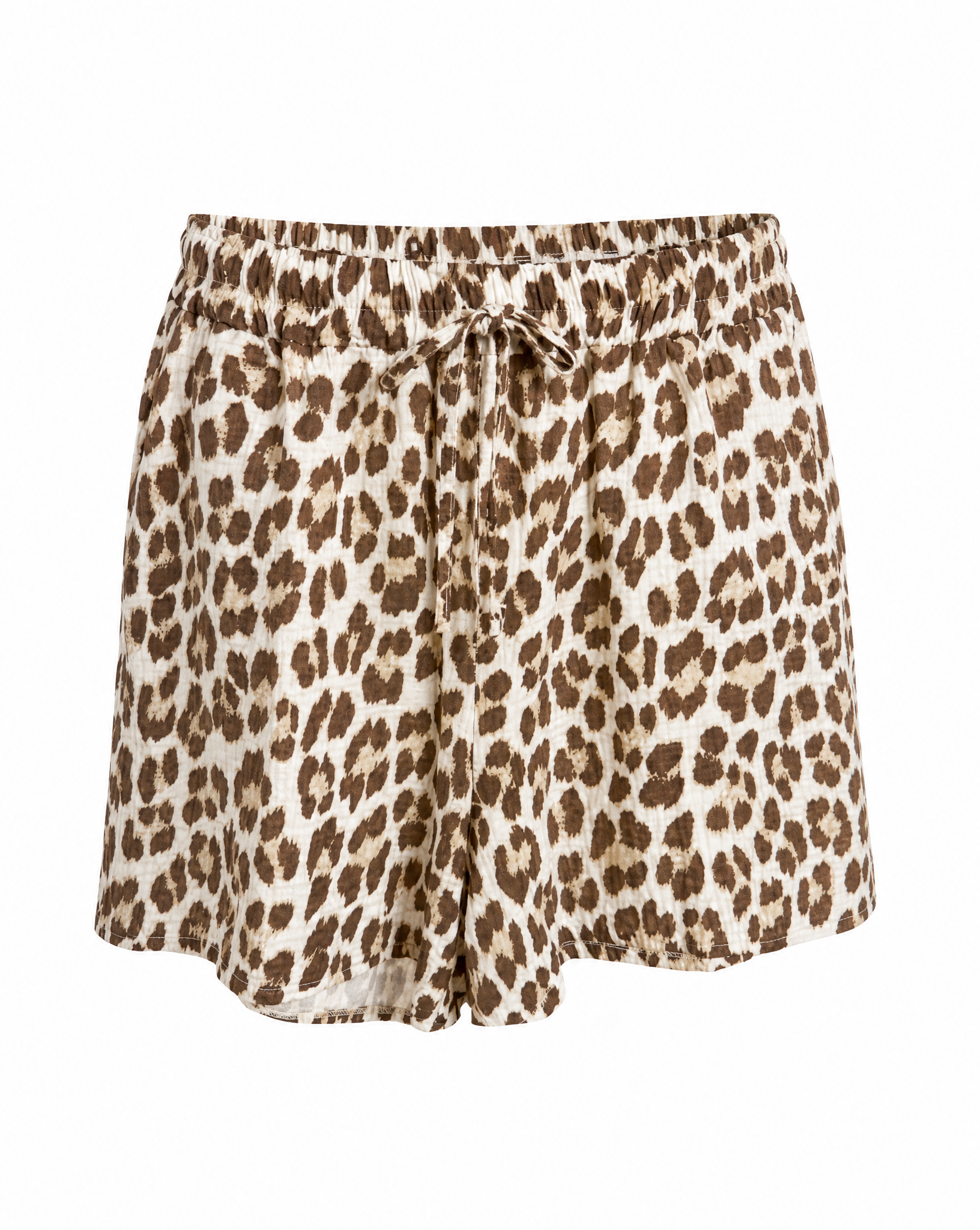 Musselinshorts Meow Leo hellbraun - Packshot Vorderseite
