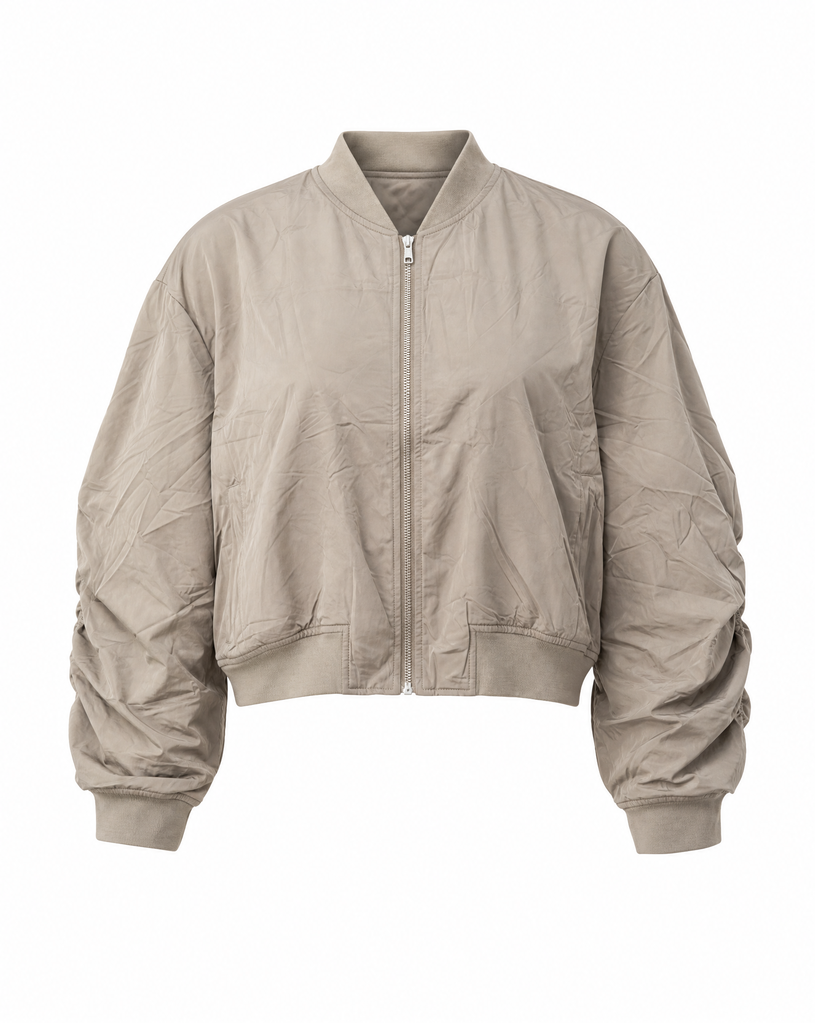 Bomberjacke Frida Taupe Vorderansicht