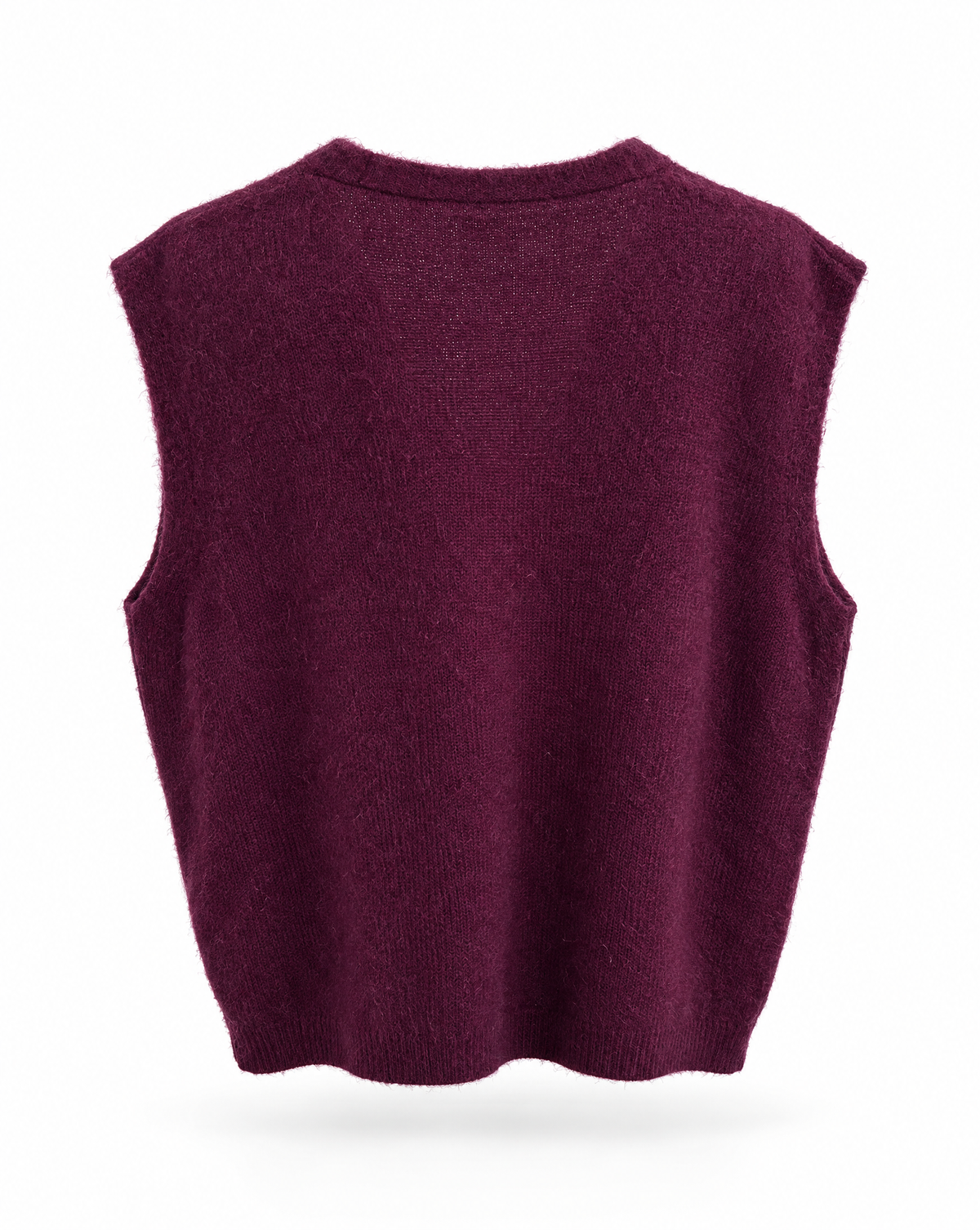 Strickweste Alpaca Hug in Burgundy - Packshot Rückseite