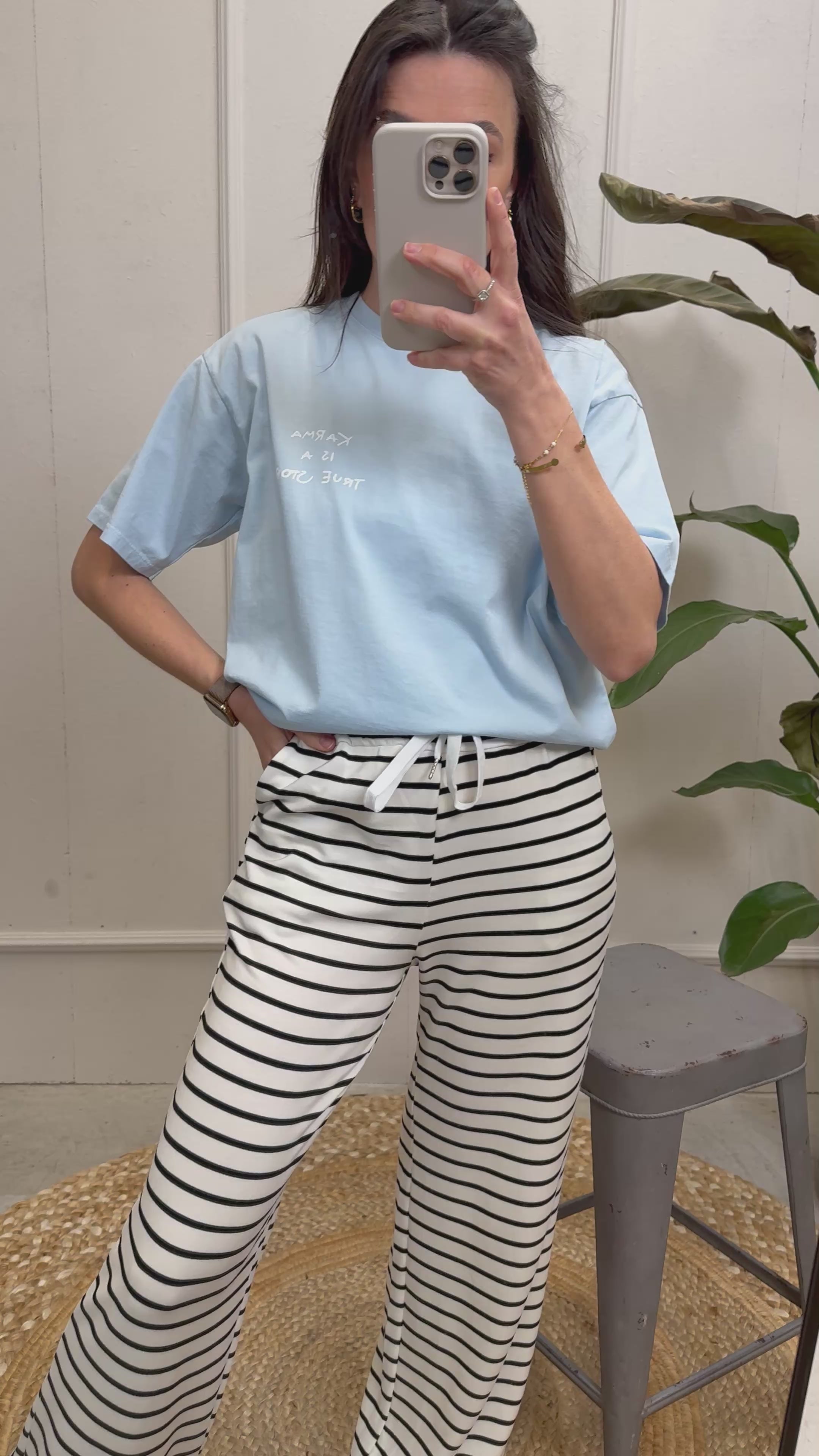 Stoffhose mit Streifen Susan