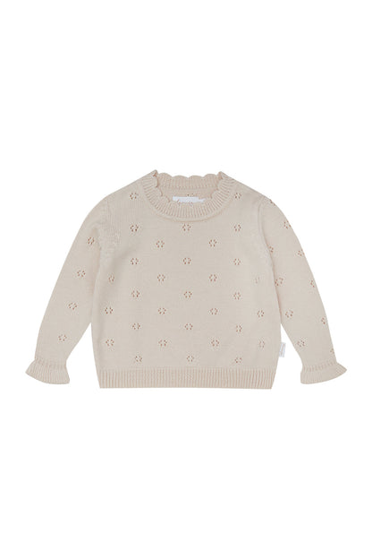 Lochstrick Pullover