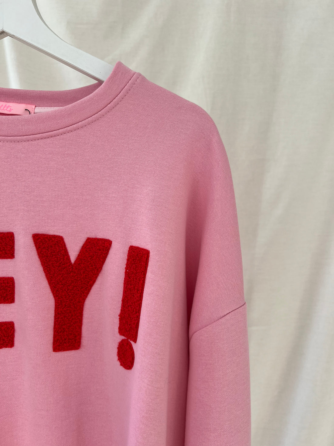 Sweatshirt HEY! in Rosa – Damen-Sweatshirt One Size, soulsiders