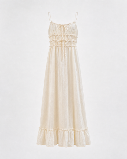 Maxikleid Aline mit Raffdetails