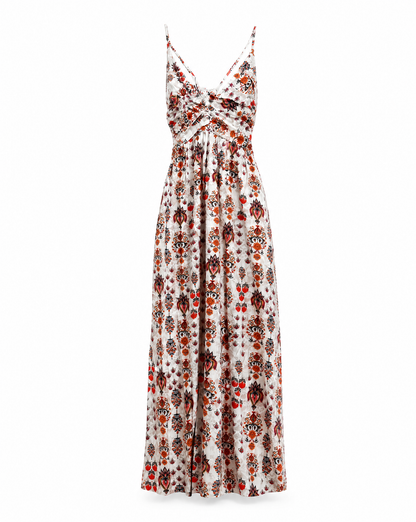 Fließendes Maxikleid Leni mit Boho-Print