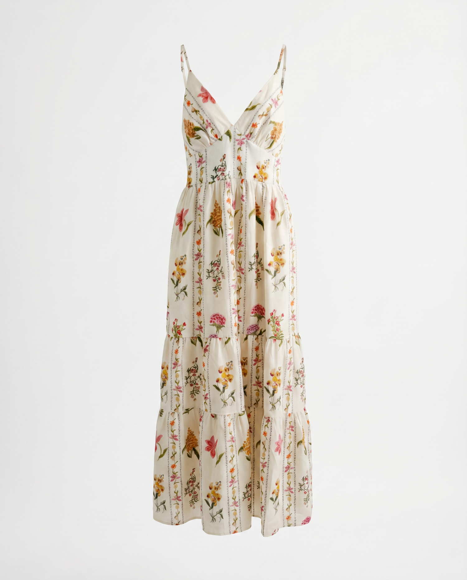 Kleid Emilia Packshot – florales Maxikleid mit Spaghettiträgern, soulsiders