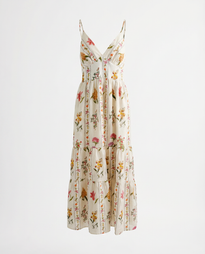 Kleid Emilia Packshot – florales Maxikleid mit Spaghettiträgern, soulsiders