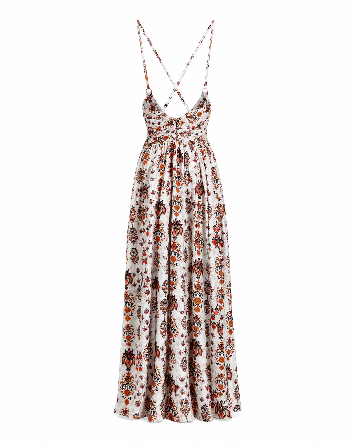 Fließendes Maxikleid Leni mit Boho-Print