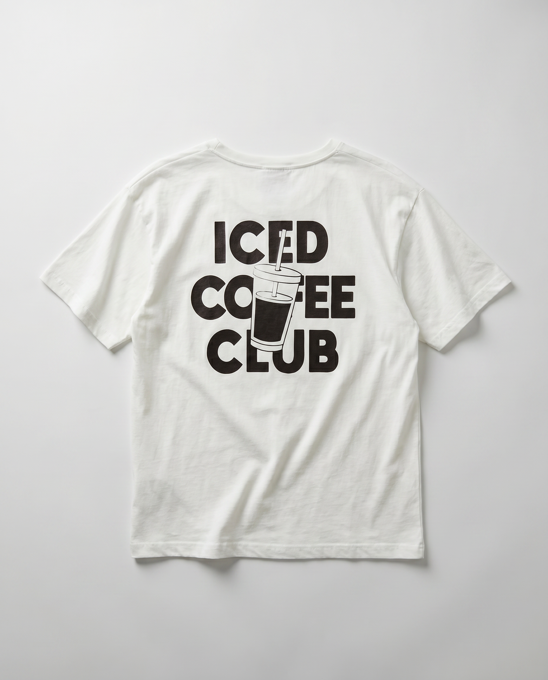 T-Shirt ICED COFFEE CLUB Packshot Rückseite – Statement-Print, soulsiders