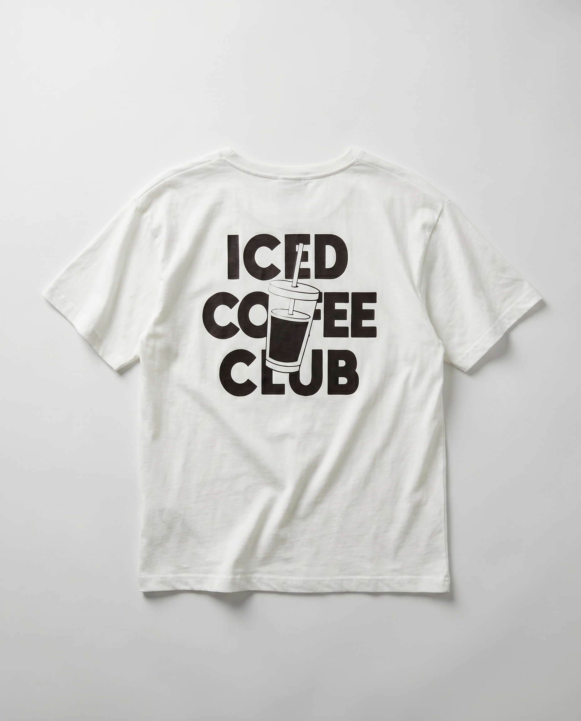 T-Shirt ICED COFFEE CLUB Packshot Rückseite – Statement-Print, soulsiders