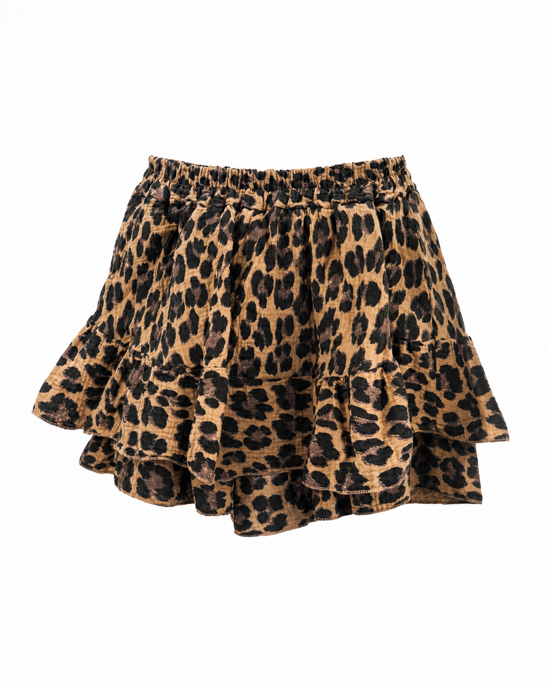 Musselinshorts Cilia Packshot in Leo/Braun – Damen-Shorts, soulsiders