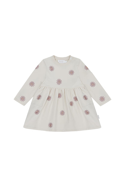 Sweatkleid mit Stickerei &