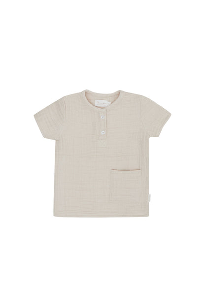 T-Shirt aus Musselin mit Tasche