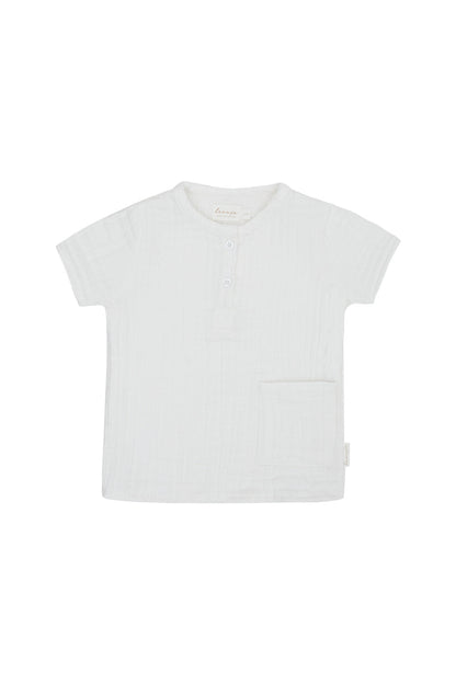 T-Shirt aus Musselin mit Tasche
