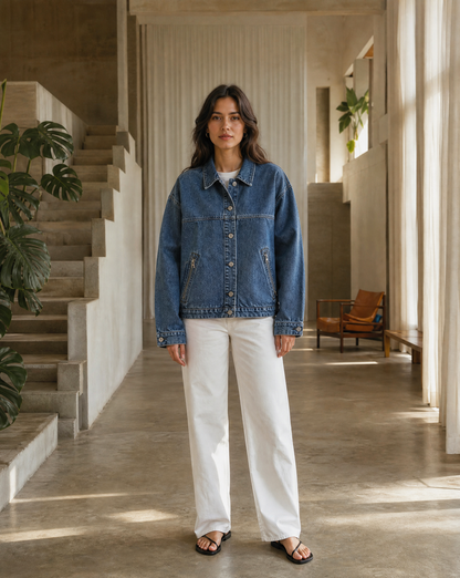 Jeansjacke Tragebild