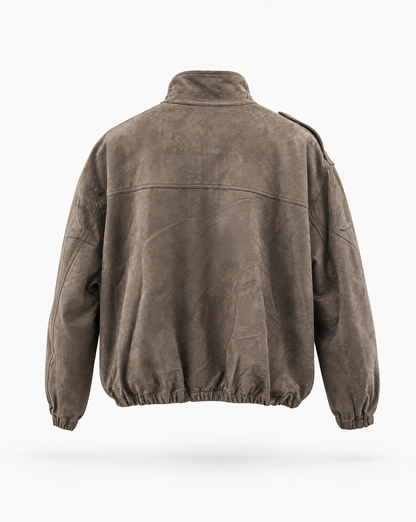 Veloursjacke Nova Braun Rückansicht