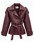 Vegane Lederjacke mit Gürtel &