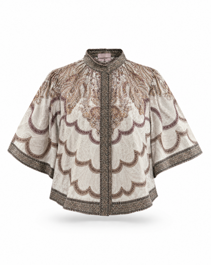 Bluse Romy Beige - Vorderseite