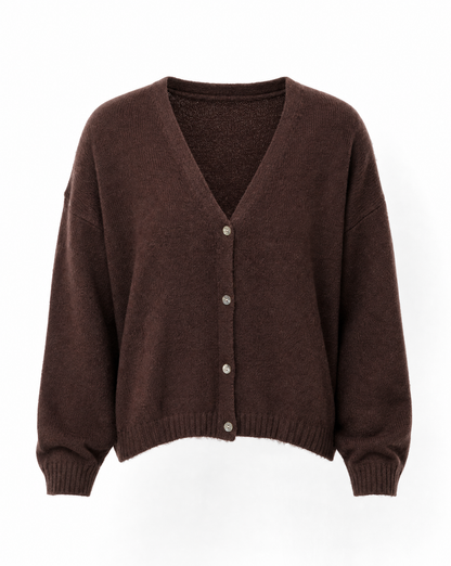 Strickjacke Perla Braun Vorderansicht