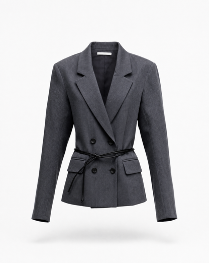 Blazer Belted Grey Packshot vorne