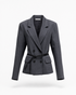 Blazer Belted Grey Packshot vorne