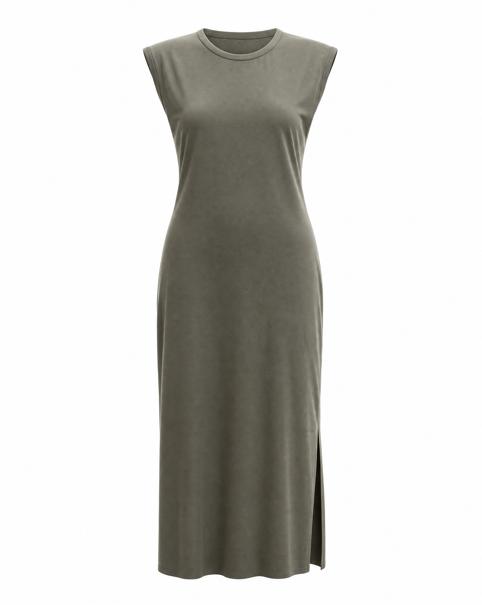 Jerseykleid Base Khaki - Packshot Vorderseite
