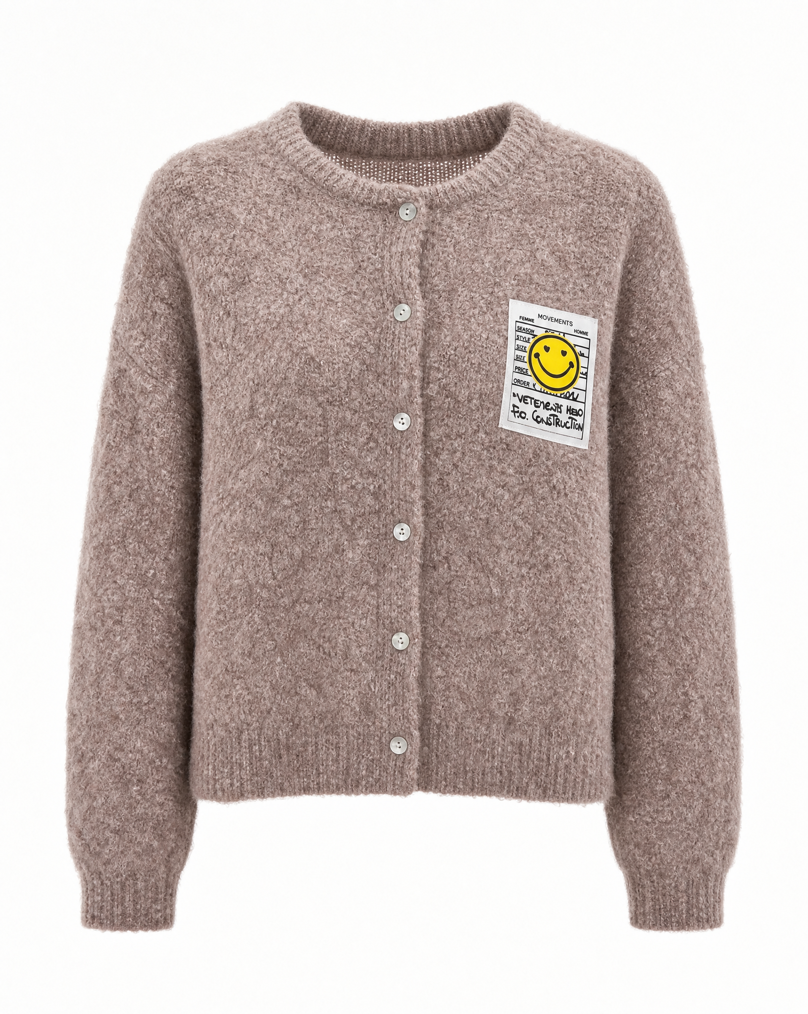 Strickcardigan Teresa Taupe Packshot vorne