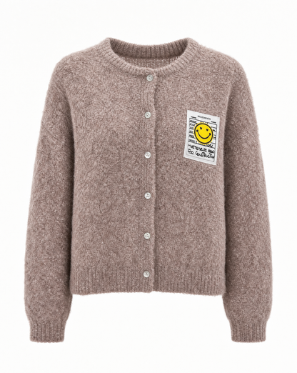 Strickcardigan Teresa Taupe Packshot vorne