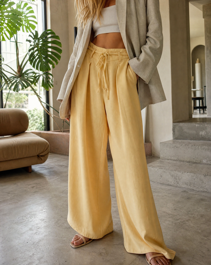 Hose Mayra Butter Yellow Tragebild 2