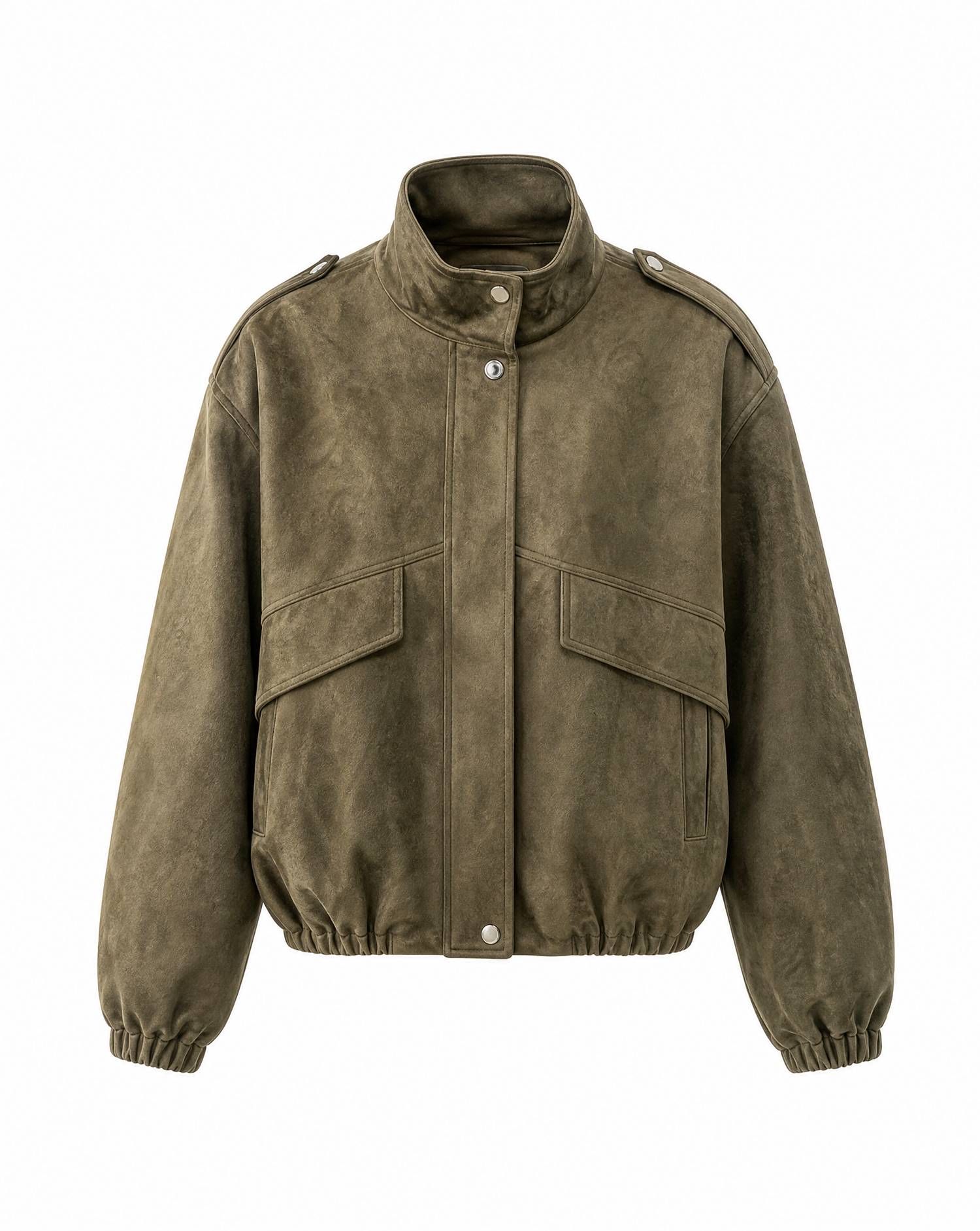 Veloursjacke Nova Khaki Vorderansicht