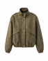 Veloursjacke Nova Khaki Vorderansicht