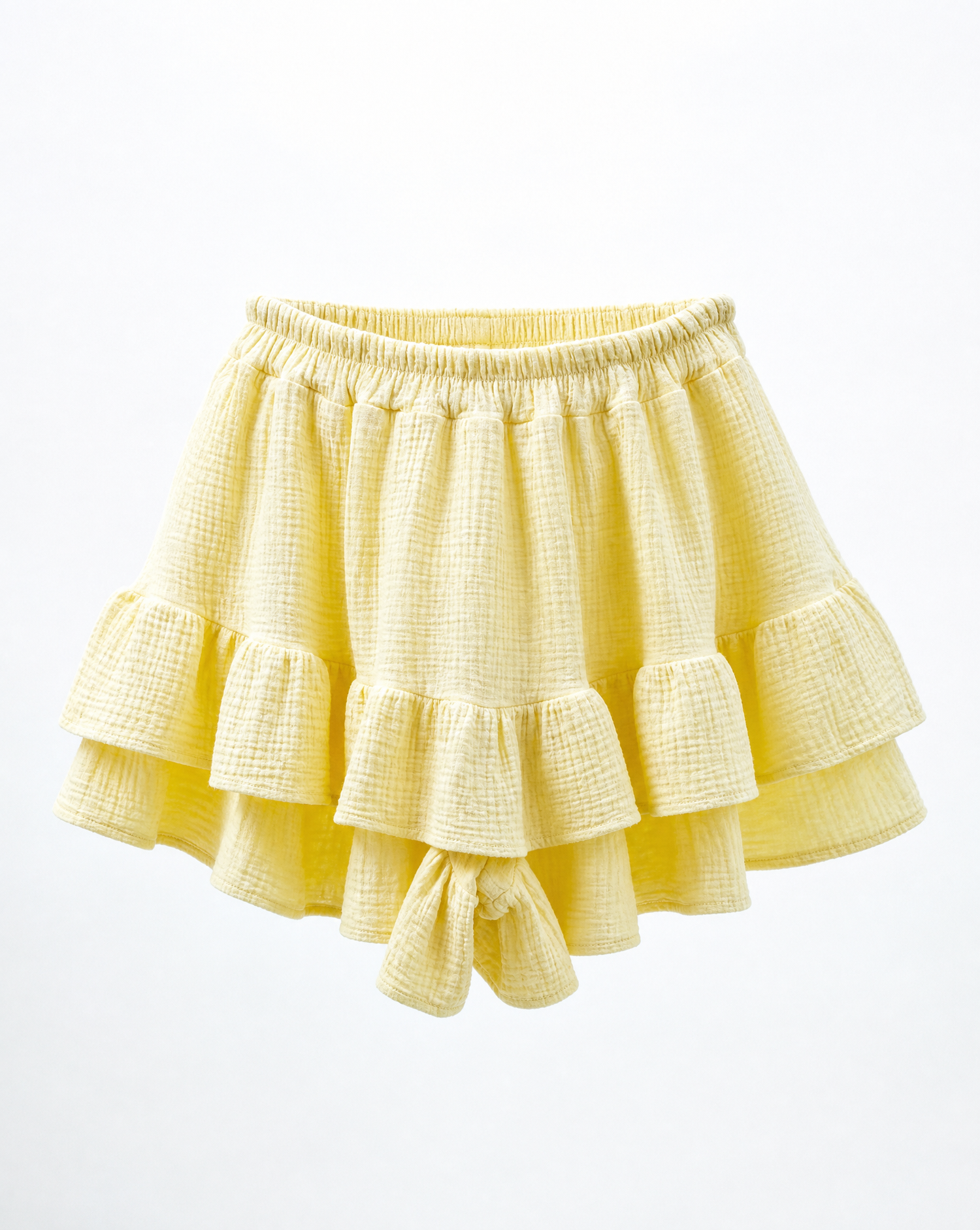 Musselinshorts Cilia Gelb - Packshot Vorderseite