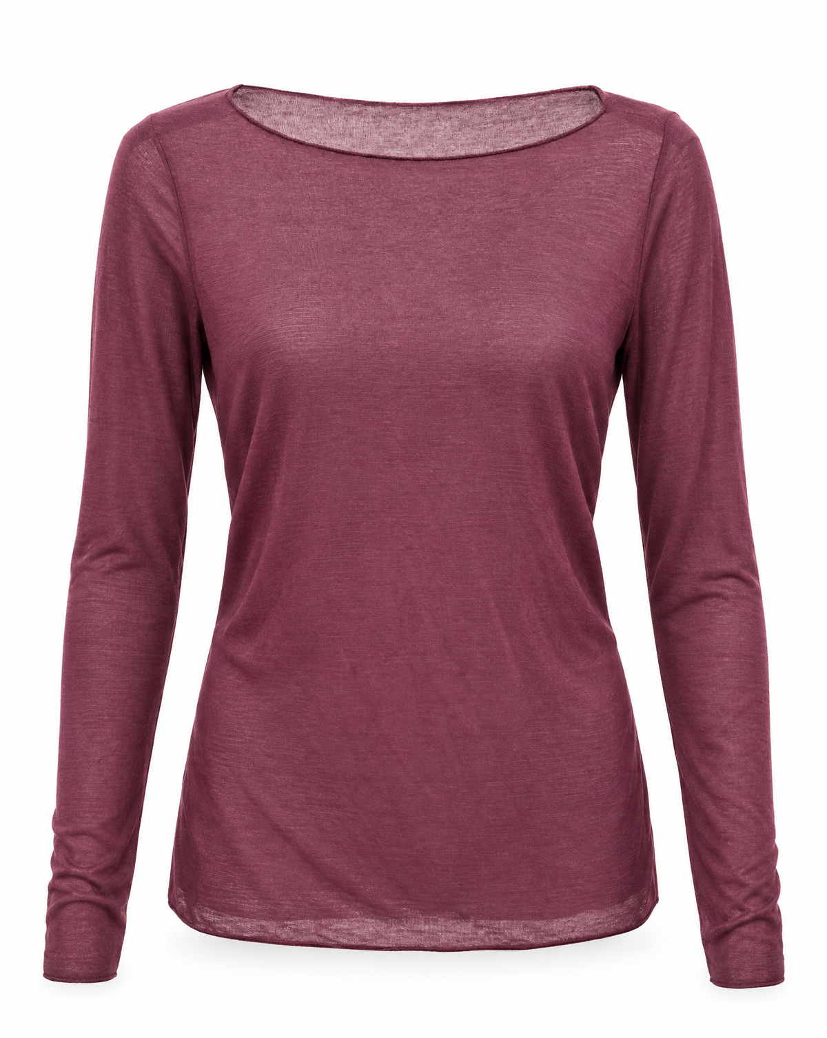 Longsleeve Cashmere Burgundy - Packshot Vorderseite