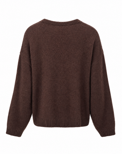 Strickjacke Perla Braun Rückansicht