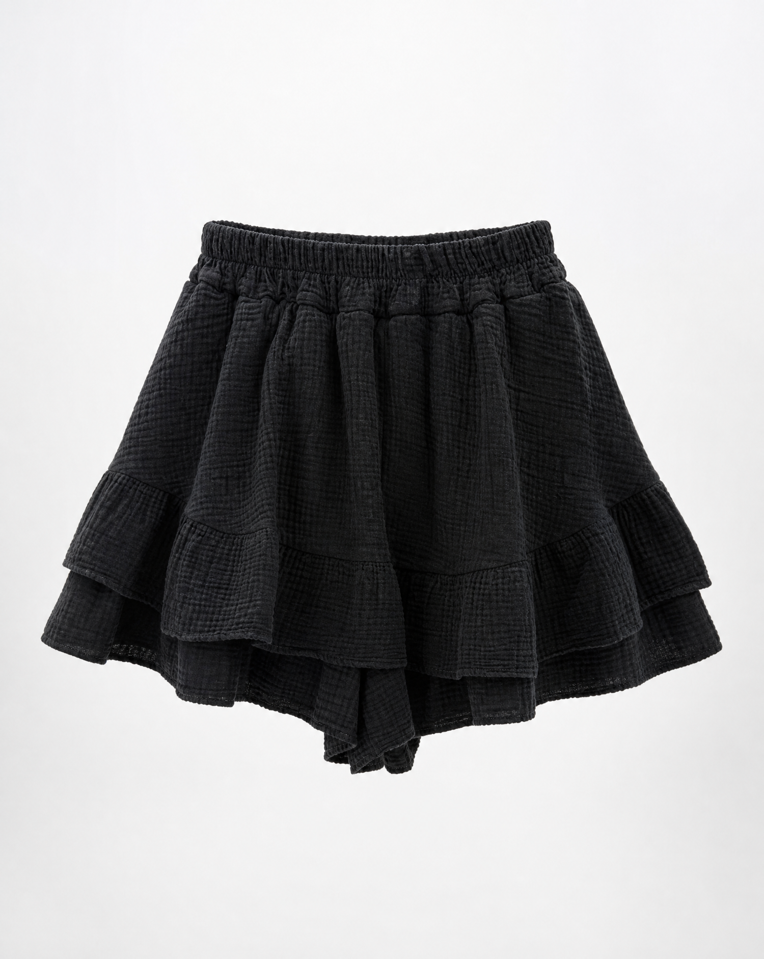 Musselinshorts Cilia Schwarz - Packshot Rückseite