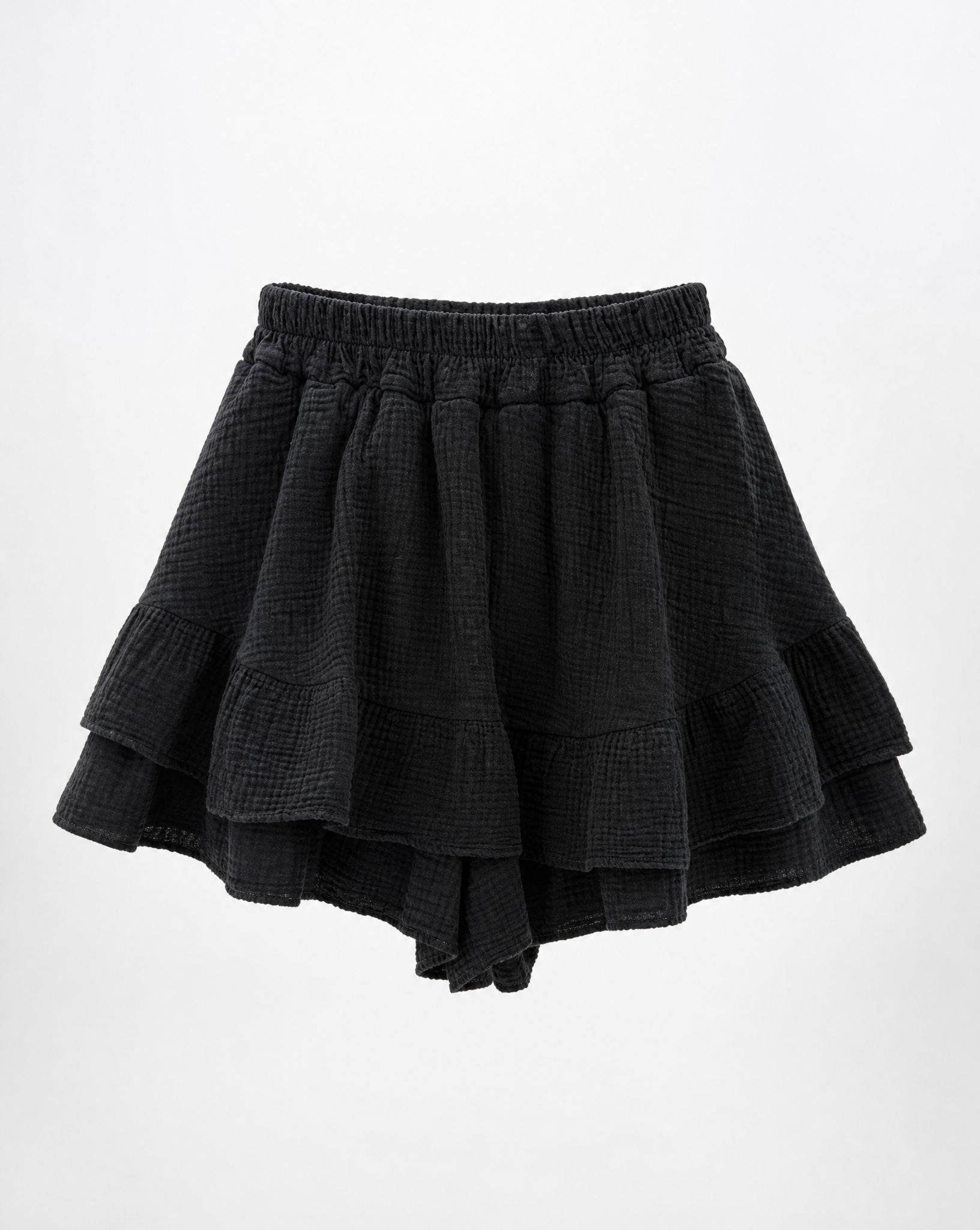 Musselinshorts Cilia Schwarz - Packshot Rückseite
