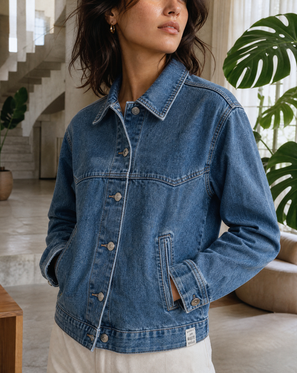 Jeansjacke Nahaufnahme