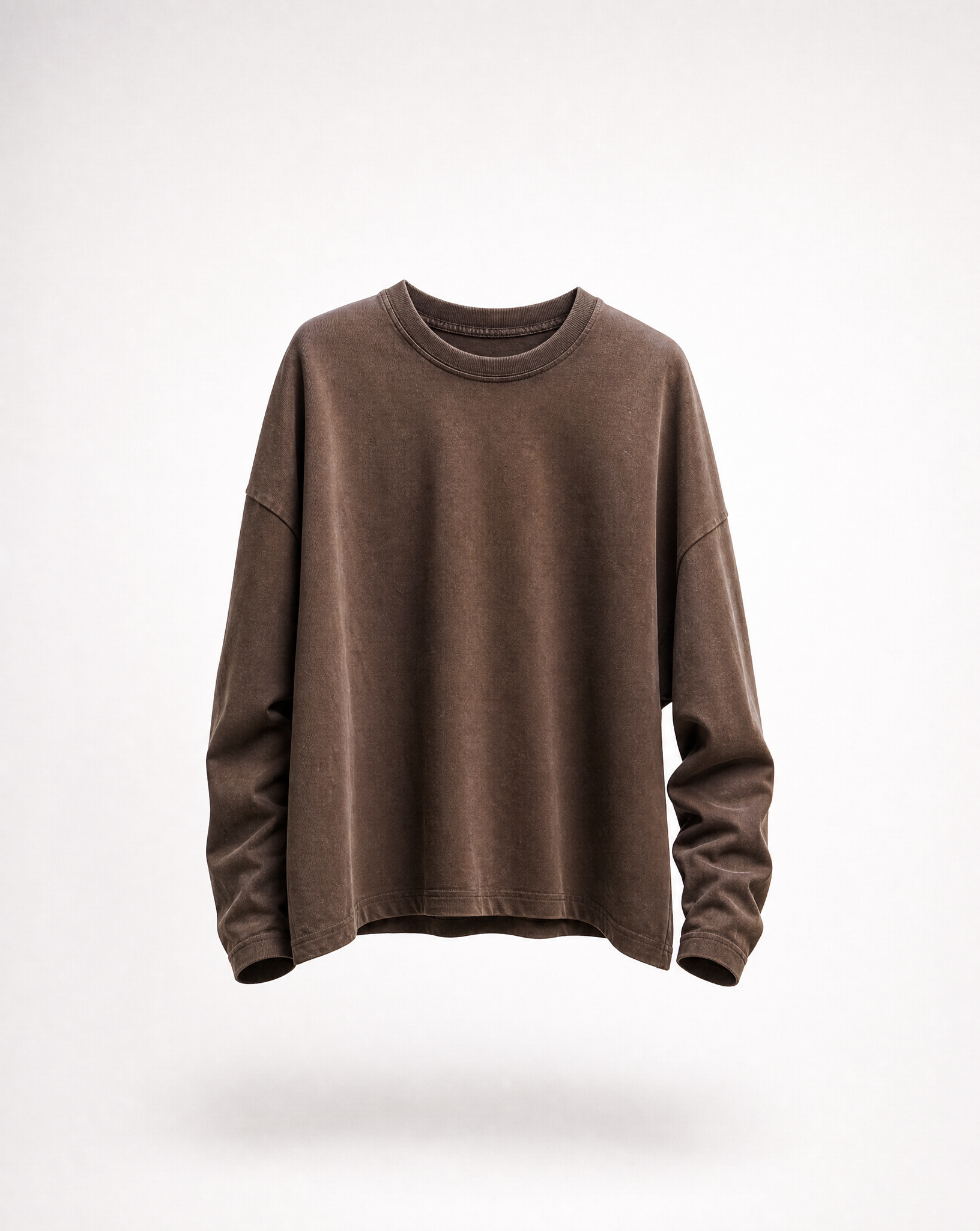 Longsleeve Braun Packshot hinten