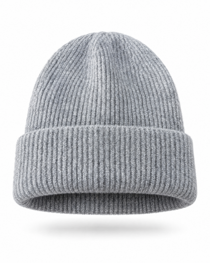 Strickmütze Cosy Crown in Grau - Packshot Vorderseite