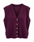 Strickweste Alpaca Hug in Burgundy - Packshot Vorderseite