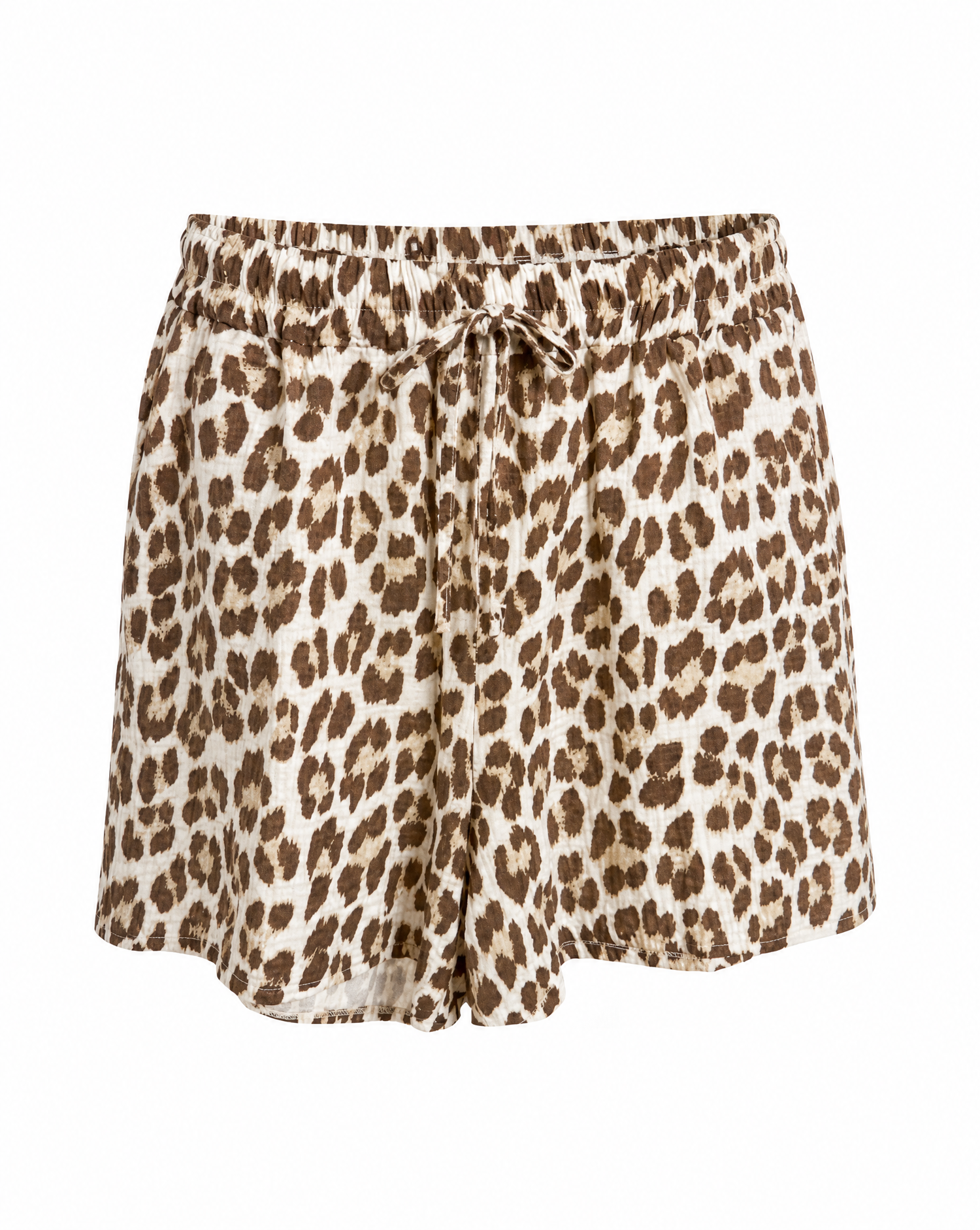 Musselinshorts Meow Leo hellbraun - Packshot Vorderseite