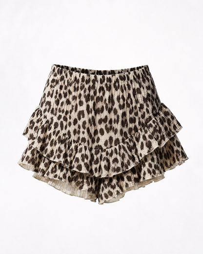 Musselinshorts Cilia Leo Hellbraun - Packshot Vorderseite