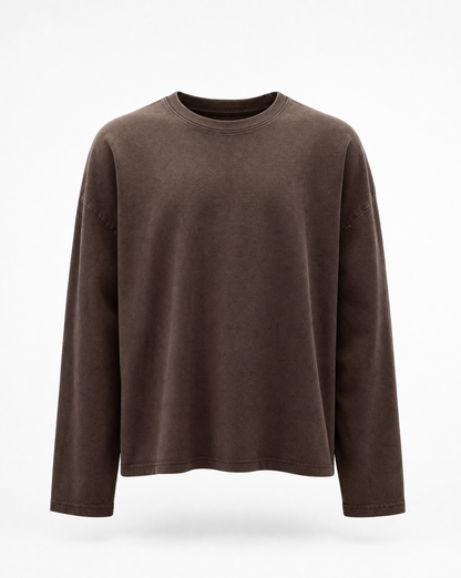Longsleeve Braun Packshot vorne